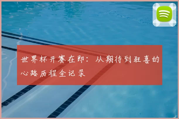 世界杯开赛在即:从期待到狂喜的心路历程全记录
