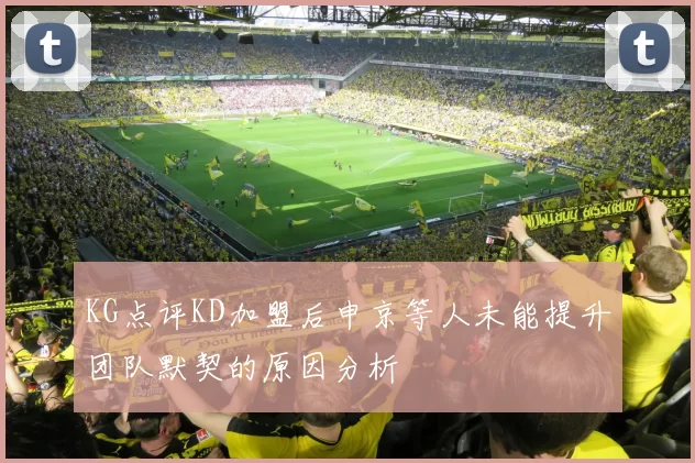 KG点评KD加盟后申京等人未能提升团队默契的原因分析