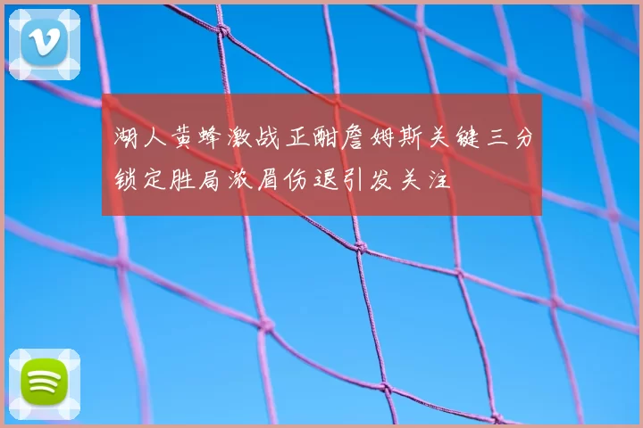 湖人黄蜂激战正酣詹姆斯关键三分锁定胜局浓眉伤退引发关注